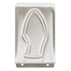 PLACA DE BANDA DE RODAGEM DA PORTA. INOX. 98xh148 mm.