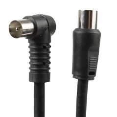 ANTENA DIGITAL DE CABO COAXIAL 1,5 M PRETO