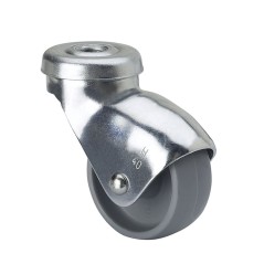 RODA DE PLÁSTICO GIRATÓRIA COM 30 W/SUAVE FURO