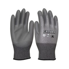 LUVA DE POLIÉSTER RESISTENTE AO CORTE COM PU. T/10