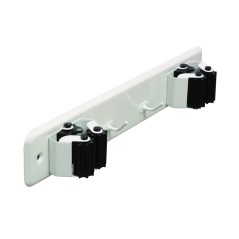 CABIDE DE VASSOURA C/ RODÍZIOS. DUPLO. BRANCO