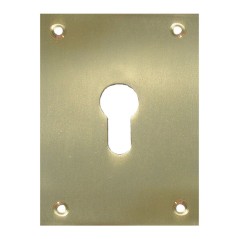PLACA DE FECHADURA 2 PCS. 80X80MM LATÃO POLIDO
