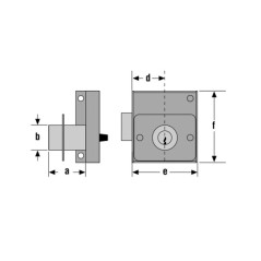FECHADURA N.38 DIREITA. 60X60 MM