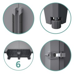 ARMÁRIO MODULAR TRANSFORMADOR 2 CINZENTO