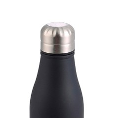 GARRAFA TÉRMICA DE 500 ML.INOX. PRETO