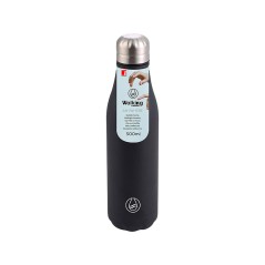 GARRAFA TÉRMICA DE 500 ML.INOX. PRETO
