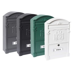 CAIXA DE CORREIO EM ALUMÍNIO RESID. 26x9xh42 CM. VERDE