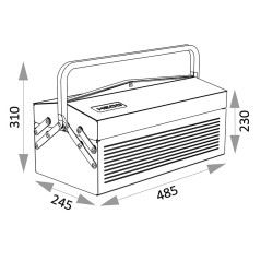 CAIXA DE FERRAMENTAS 485 MM.MARTELE AZUL