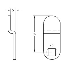 LOCKING CLOSER 135 CURVED LENG.CURVE C-35-05 18,5mm