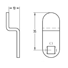 LOCKING CLOSER 135 CURVED LENG.CURVE C-35-10 18,5mm