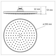 PULVERIZADOR DE CHUVEIRO DE ISTANBUL 23 CM. HABITEX