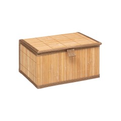 CESTOS DE BAMBU C/TAMPA, CONJUNTO DE 3 PCS.