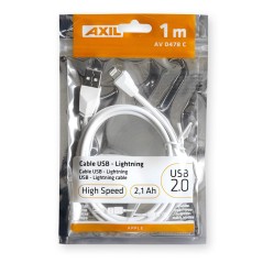 CABO DE LIGAÇÃO USB - ILUMINAÇÃO 1M. BRANCO
