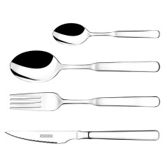CONJUNTO DE TALHERES DE AÇO INOXIDÁVEL MILAN 24 PCS.